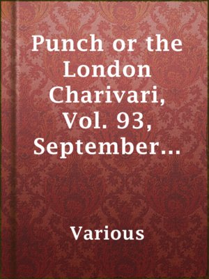 cover image of Punch or the London Charivari, Vol. 93, September 3, 1887